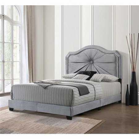 ACME FURNITURE INDUSTRY INC ACME Furniture 26410Q 86 x 64 x 56 in. Frankie Bed; Gray Velvet - Queen Size 26410Q